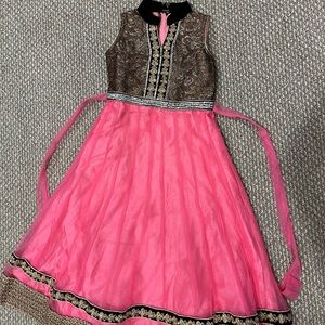 Pink and Brown Kids Costume Dress